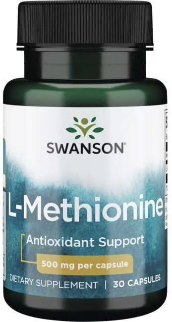 SWANSON L-Methionine 500 mg, 30 капс. 