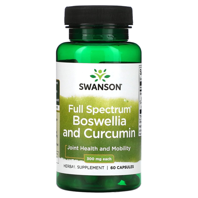 Swanson Full Spectrum Boswellia and Curcumin, 60 Caps 