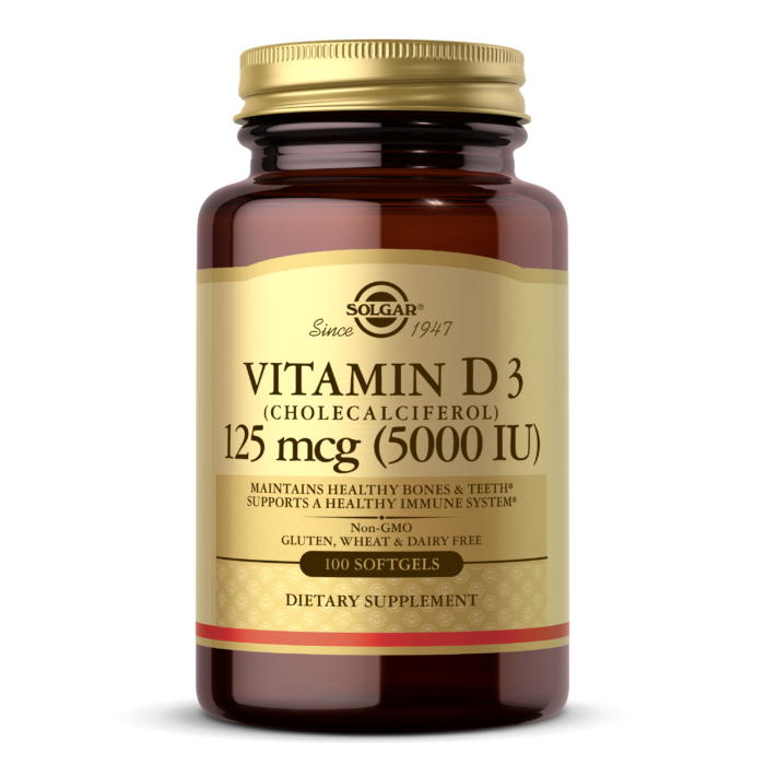 Solgar Vitamin D3 (Cholecalciferol) 5000 IU Softgel, 100 капс. 