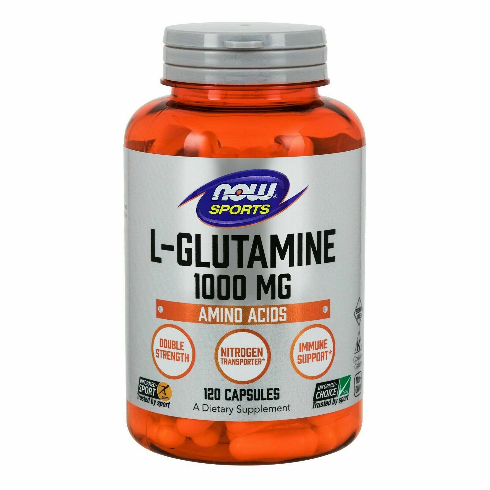 NOW L-Glutamine 1000 мг, 120 капс. 