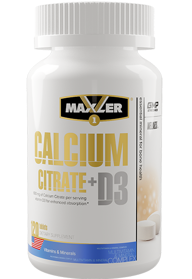 Maxler Calcium Citrate + D3, 120 таб. 
