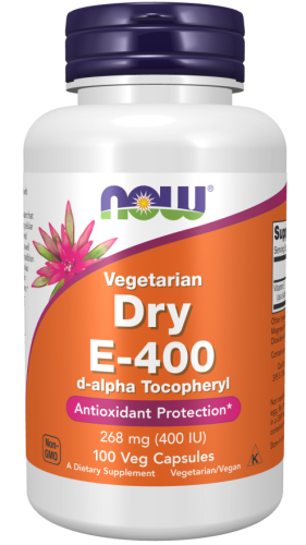 Now Dry E-400 d-alpha Tocopheryl, 100 капс. 