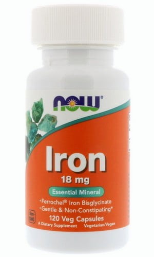 NOW Iron 18 mg, 120 капс. 