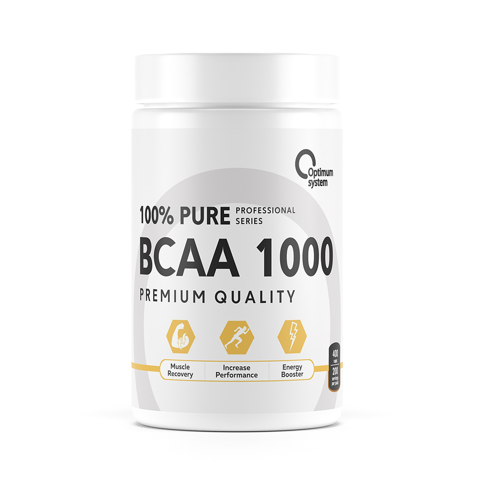 Optimum System 100% Pure BCAA 1000, 400 капс. 
