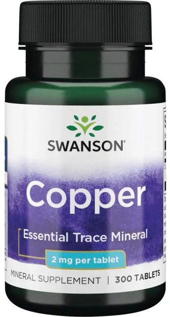 Swanson Copper 2 mg, 300 таб. 