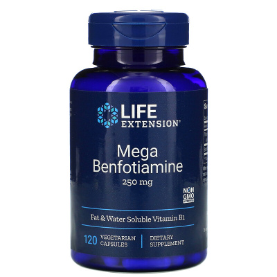LIFE Extension Mega Benfotiamine 250 mg, 120 капс. 