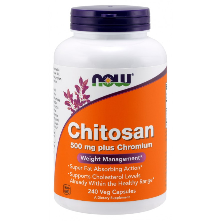 NOW Chitosan 500 мг, 240 капс. Блокаторы жиров